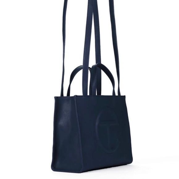 Navy Telfar Medium Shopping Bag - Picture 1 of 1
